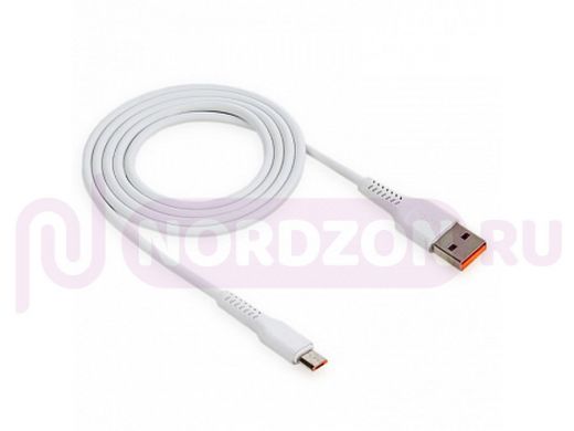Кабель USB - MicroUSB,  Walker C315, круглый, 2.1А, белый