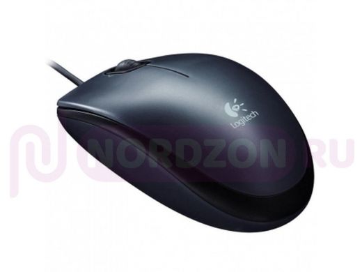 Мышь проводная Logitech Mouse M90 USB, чёрная