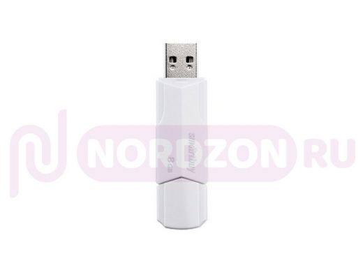накопитель USB, 8GB Smartbuy Clue White (USB 3.1)