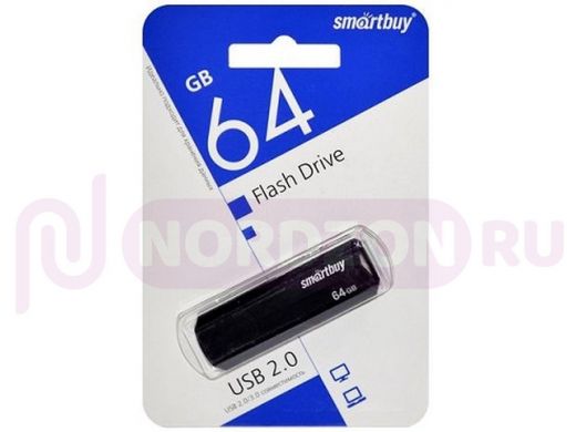 накопитель USB, 64GB Smartbuy Clue Black