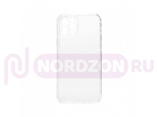 Чехол iPhone 12 Pro, силикон, противоударный, прозрачный