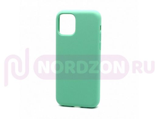 Чехол iPhone 12/12 Pro, Silicone case, зелёный, защита полная, 050