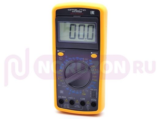 Мультиметр DT9208 (частотомер+логический пробник) наклонный дисплей, датчик температуры,болшие цифры