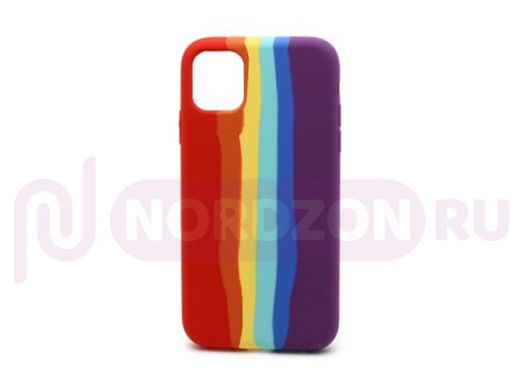 Чехол iPhone 12/12 Pro, Silicone case, цветной, защита полная, лого, 001