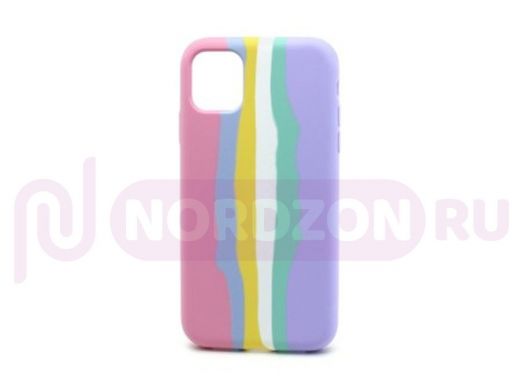 Чехол iPhone 12/12 Pro, Silicone case, цветной, защита полная, лого, 002