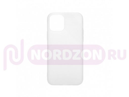 Чехол iPhone 12/12 Pro, силикон, матовый, с высокими бортами, прозрачный