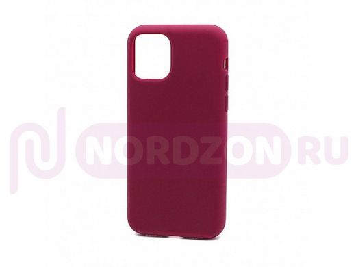 Чехол iPhone 12 Pro Max, Silicone case, бордо, защита полная, 052