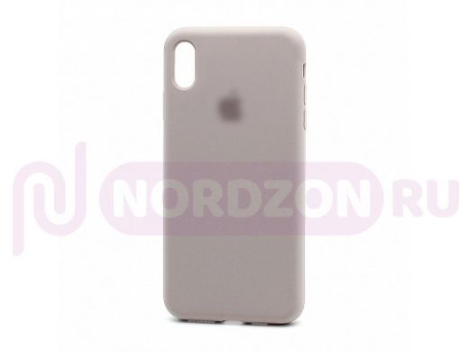 Чехол iPhone 12 Pro Max, Silicone case, лиловый, лого, 007