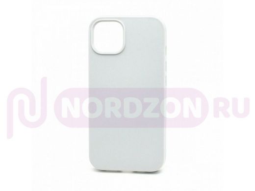 Чехол iPhone 13, Silicone case, белый, защита полная, 009