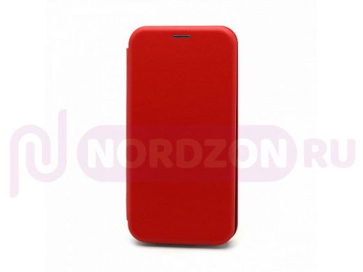 Чехол iPhone 13, книжка боковая, красный, BF