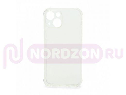 Чехол iPhone 13 mini, силикон, прозрачный, противоударный