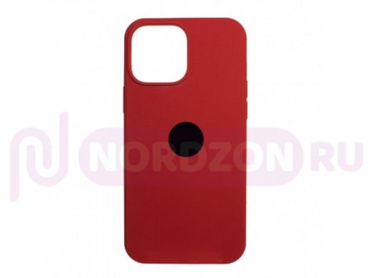 Чехол iPhone 13 Pro, Silicone case, кирпичный, лого