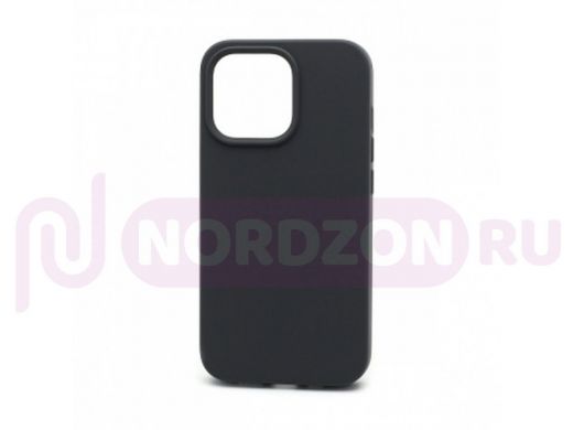 Чехол iPhone 13 Pro, Silicone case, серый графит, защита полная, 015