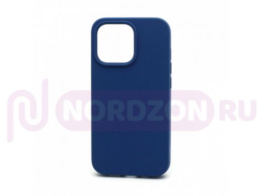 Чехол iPhone 13 Pro, Silicone case, синий, защита полная, 020