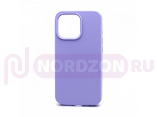 Чехол iPhone 13 Pro, Silicone case, сиреневый, защита полная, 041
