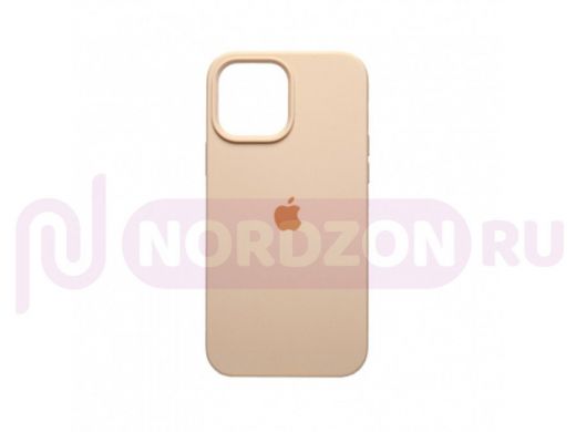 Чехол iPhone 13 Pro, Silicone case, слоновая кость, защита полная, лого
