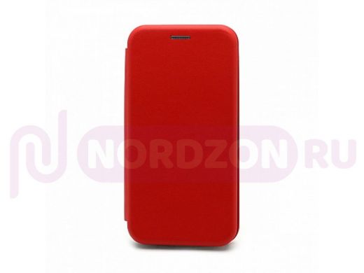 Чехол iPhone 13 Pro, книжка боковая, красный, BF