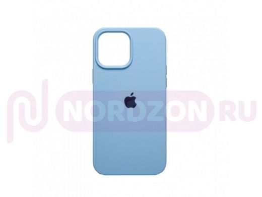 Чехол iPhone 13 Pro Max, Silicone case, лавандовый, защита полная, лого