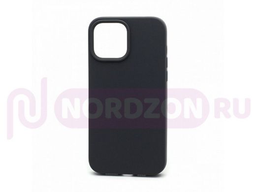 Чехол iPhone 13 Pro Max, Silicone case, серый графит, защита полная, 015