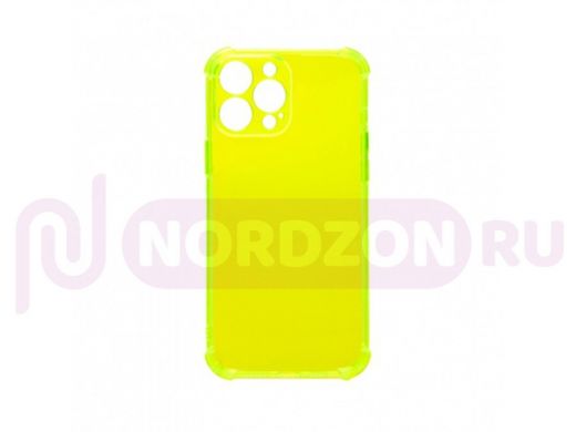 Чехол iPhone 13 Pro Max, силикон, противоударный, зелёный лимон