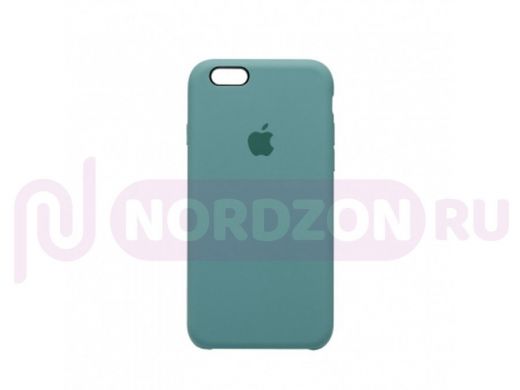 Чехол iPhone 6/6s, Silicone case, зелёный морской, лого