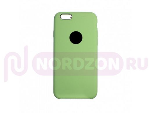 Чехол iPhone 6/6s, Silicone case, оливковый, лого