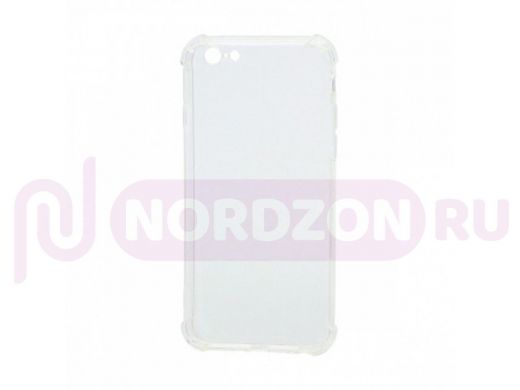 Чехол iPhone 6/6s, силикон, прозрачный, противоударный
