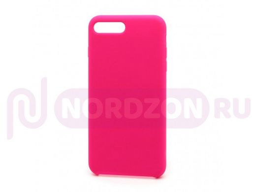 Чехол iPhone 7 Plus/ 8 Plus, Silicone case, розовый яркий, 047