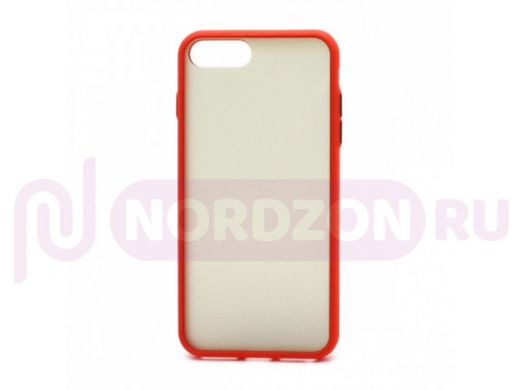 Чехол iPhone 7 Plus/ 8 Plus, пластик, силикон, Shockproof Lite, красно-чёрный