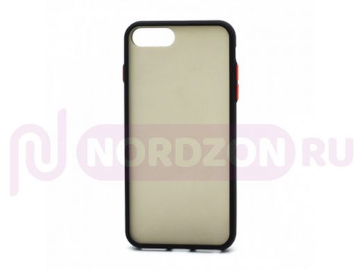 Чехол iPhone 7 Plus/ 8 Plus, пластик, силикон, Shockproof Lite, чёрно-красный
