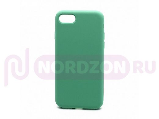 Чехол iPhone 7/8/ SE 2020, Silicone case, зелёный, защита полная, 050