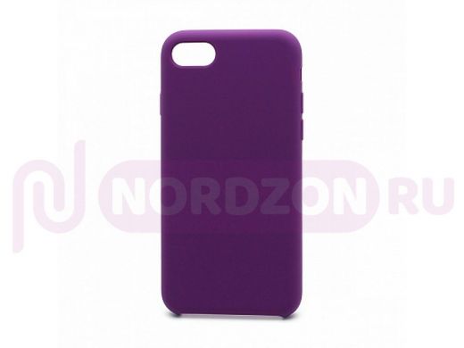 Чехол iPhone 7/8/ SE 2020, Silicone case, красный, 045
