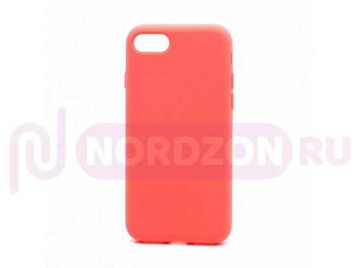 Чехол iPhone 7/8/ SE 2020, Silicone case, оранжевый, защита полная, 029
