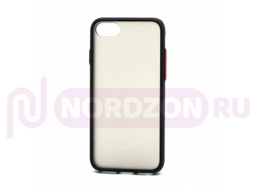 Чехол iPhone 7/8/ SE 2020, пластик, силикон, Shockproof Lite, чёрно-красный