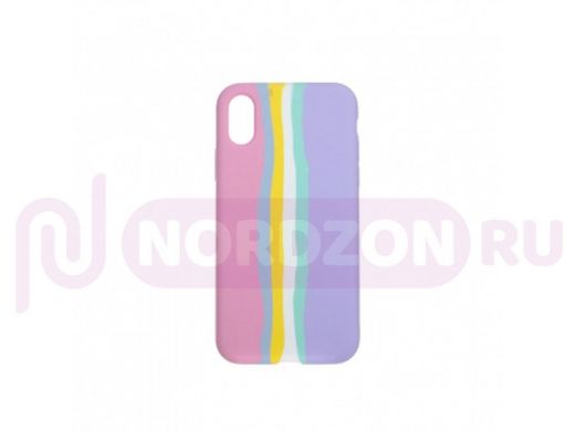 Чехол iPhone X/XS, Silicone case, цветной, 002