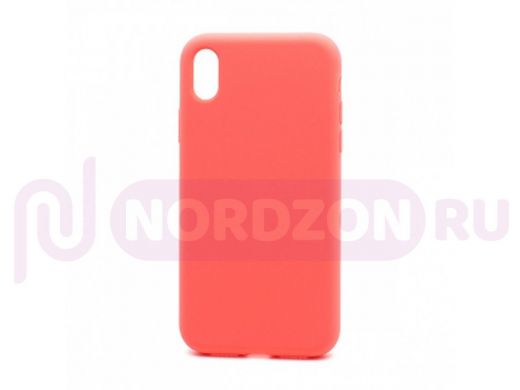 Чехол iPhone XR, Silicone case, оранжевый, защита полная, 029