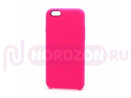 Чехол iPhone XR, Silicone case, розовый яркий, защита полная, 040