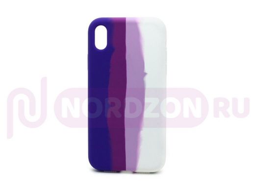 Чехол iPhone XR, Silicone case, цветной, защита полная, лого, 030