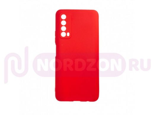 Чехол Huawei P Smart (2021) /Y7a, силикон, с высокими бортами, красный