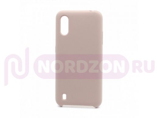 Чехол Samsung A01/A015, силикон, Cover Color, бежевый, 018