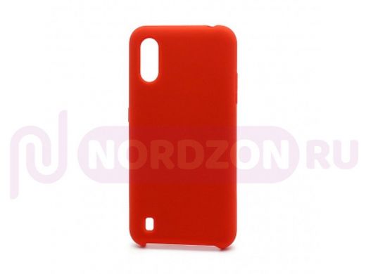 Чехол Samsung A01/A015, силикон, Cover Color, красный, 001