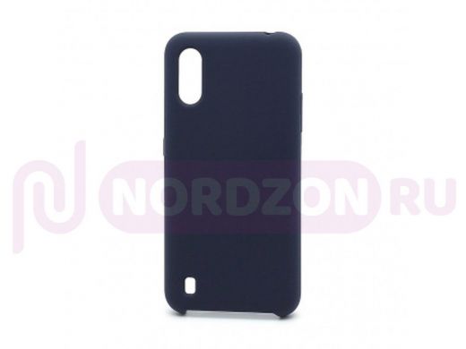Чехол Samsung A01/A015, силикон, Cover Color, синий тёмный, 008