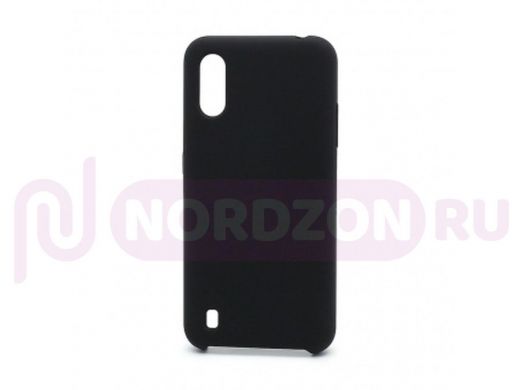Чехол Samsung A01/A015, силикон, Cover Color, чёрный, 003