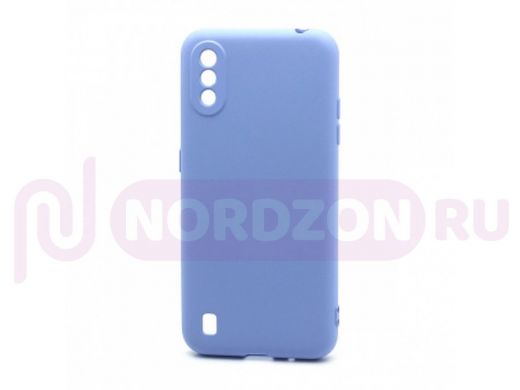 Чехол Samsung A01/A015, силикон, New Era, голубой