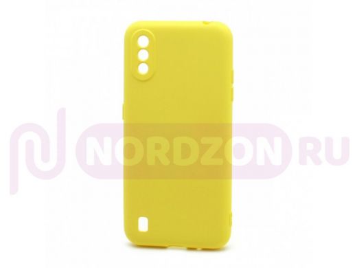 Чехол Samsung A01/A015, силикон, New Era, жёлтый