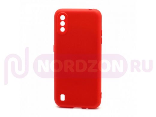 Чехол Samsung A01/A015, силикон, New Era, красный
