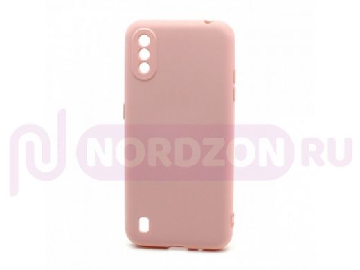 Чехол Samsung A01/A015, силикон, New Era, розовый