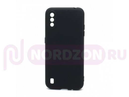 Чехол Samsung A01/A015, силикон, New Era, чёрный