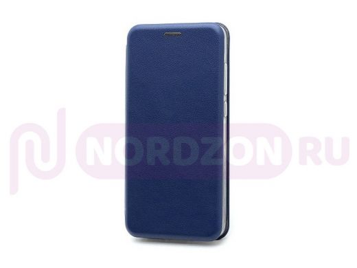 Чехол Samsung A02 /M02, книжка боковая, синий, BF