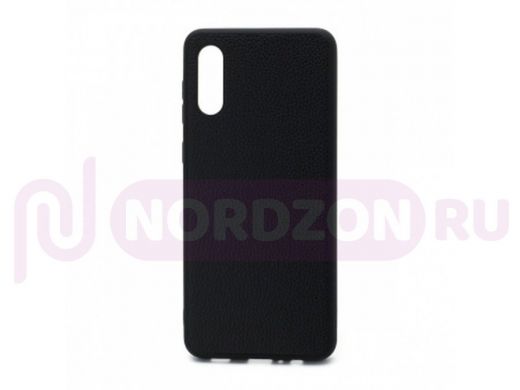 Чехол Samsung A02 /M02, под кожу, Leather Cover, чёрный